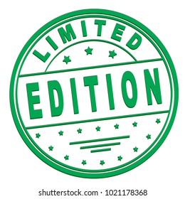 rubber stamp with text "limited edition" on white, vector illustration