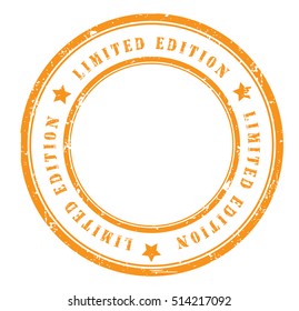 rubber stamp with text "limited edition" on white, vector illustration