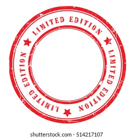 rubber stamp with text "limited edition" on white, vector illustration