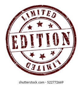 rubber stamp with text "limited edition" on white, vector illustration