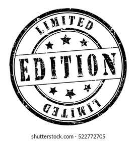 rubber stamp with text "limited edition" on white, vector illustration