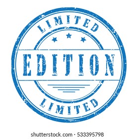 rubber stamp with text "limited edition" on white, vector illustration