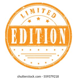 rubber stamp with text "limited edition" on white, vector illustration