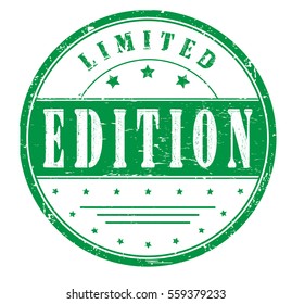 rubber stamp with text "limited edition" on white, vector illustration