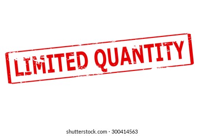 Rubber stamp with text limited quality inside, vector illustration