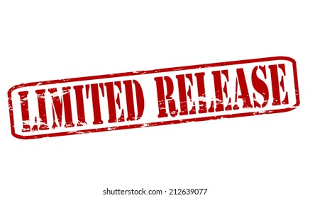Rubber stamp with text limited release inside, vector illustration