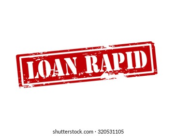 Rubber stamp with text loan rapid inside, vector illustration