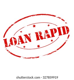 Rubber stamp with text loan rapid inside, vector illustration