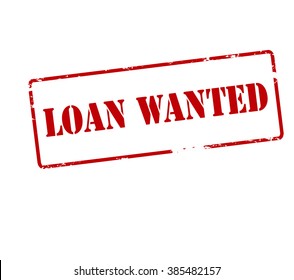 Rubber stamp with text loan wanted inside, vector illustration