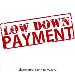 Rubber stamp with text low down payment inside, vector illustration