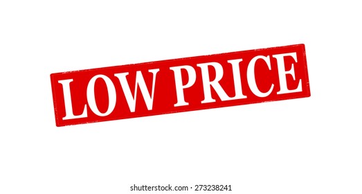 Rubber stamp with text low price inside, vector illustration