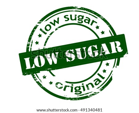 Rubber stamp with text low sugar inside, vector illustration