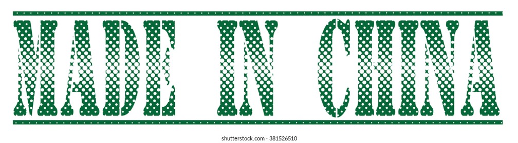  rubber stamp with text "made in china" on white, vector illustration