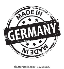 Rubber stamp with text Made in Germany icon isolated on white background. Vector illustration