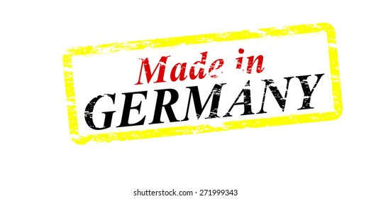 Rubber stamp with text made in Germany inside, vector illustration
