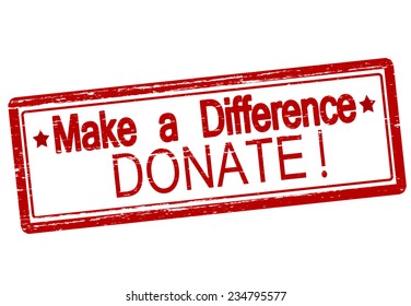 Rubber stamp with text make a difference inside, vector illustration