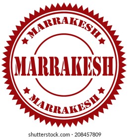 Rubber stamp with text Marrakesh,vector illustration