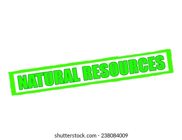 Rubber stamp with text natural resources inside, vector illustration