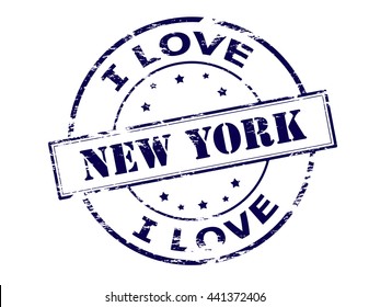 Rubber stamp with text New York inside, vector illustration
