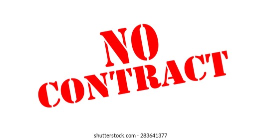 Rubber stamp with text no contract inside, vector illustration