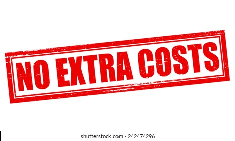 Rubber stamp with text no extra costs inside, vector illustration