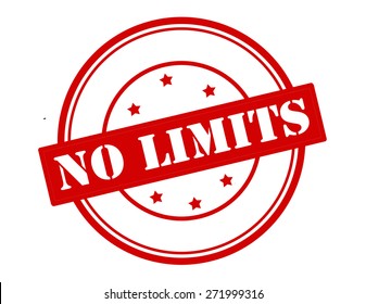 Rubber stamp with text no limits inside, vector illustration