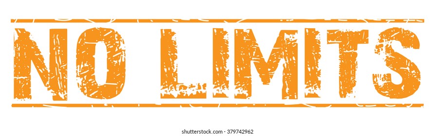  rubber stamp with text "no limits" on white, vector illustration