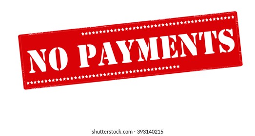 Rubber stamp with text no payment inside, vector illustration