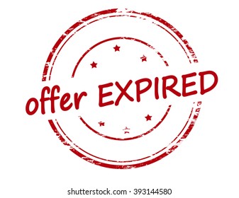 Rubber stamp with text offer expired inside, vector illustration