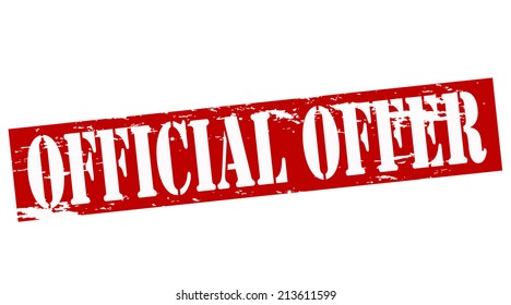 Rubber stamp with text official offer inside, vector illustration