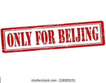 Rubber stamp with text only for Beijing inside, vector illustration