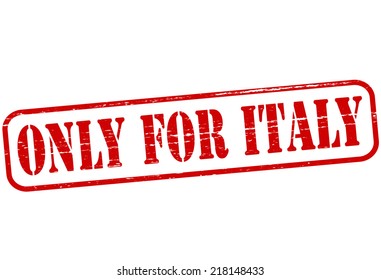 Rubber stamp with text only for Italy inside, vector illustration