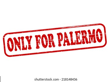 Rubber stamp with text only for Palermo inside, vector illustration