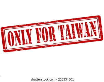 Rubber stamp with text only for Taiwan inside, vector illustration