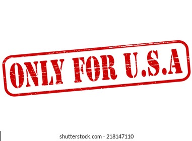 Rubber stamp with text only for USA inside, vector illustration