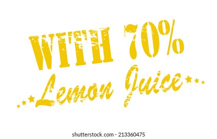 Rubber stamp with text with orange juice inside, vector illustration