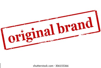 Rubber stamp with text original brand inside, vector illustration