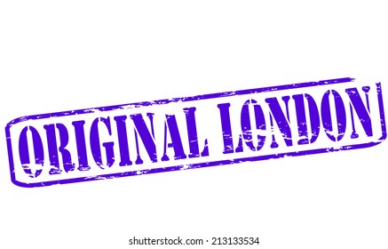 Rubber stamp with text original London inside, vector illustration