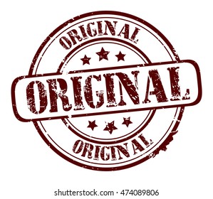 rubber stamp with text "original" on white, vector illustration