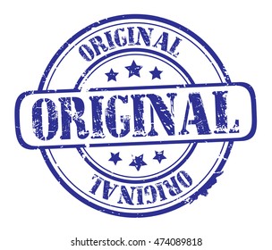 rubber stamp with text "original" on white, vector illustration