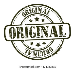 rubber stamp with text "original" on white, vector illustration