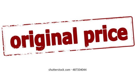 Rubber stamp with text original price inside, vector illustration