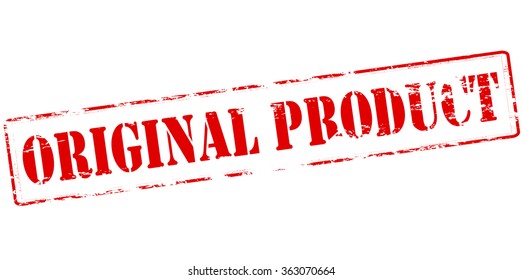 Rubber stamp with text original product inside, vector illustration