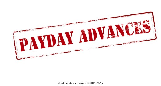 Rubber stamp with text payday advances inside, vector illustration