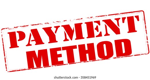 Rubber stamp with text payment method inside, vector illustration