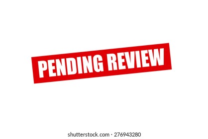 Rubber stamp with text pending review inside, vector illustration