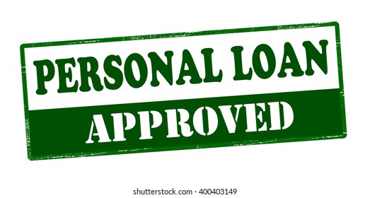 Rubber stamp with text personal loan approved inside, vector illustration`