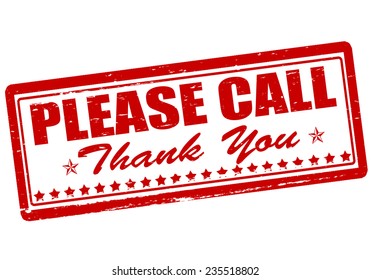 Rubber stamp with text please call inside, vector illustration