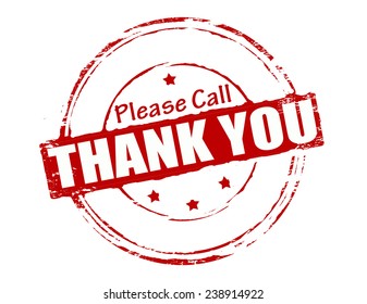 Rubber stamp with text please call inside, vector illustration
