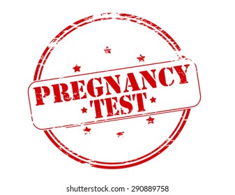 Rubber stamp with text pregnancy test inside, vector illustration